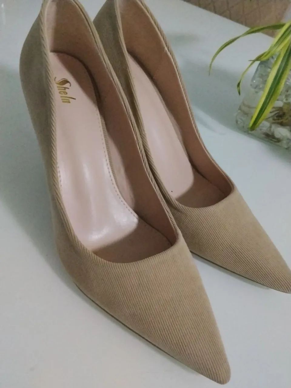Scarpin bege/nude lindo 