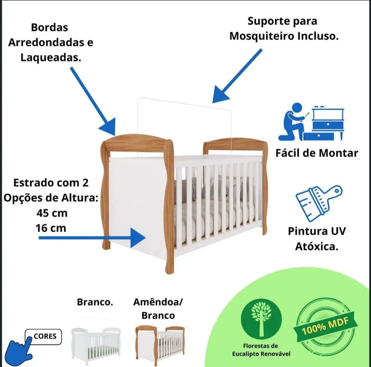 Berço americano 3em1 - Foto 2