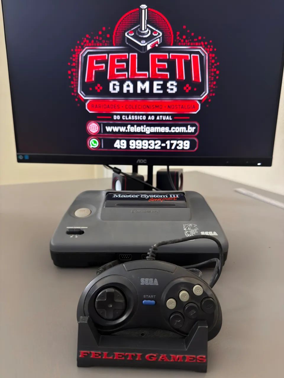 Master system III, oportunidade, www.feletigames.com.br - Foto 3