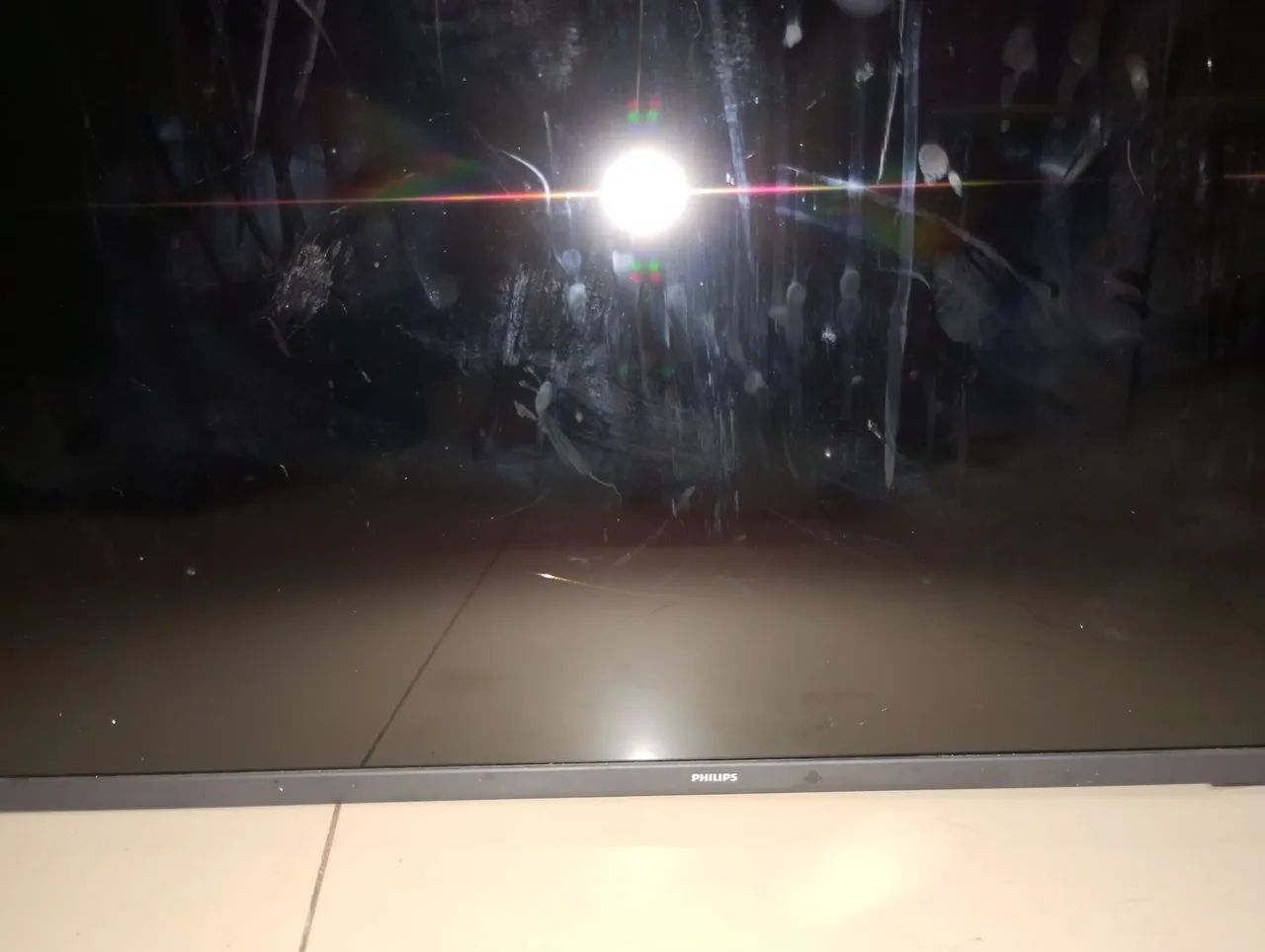 Tv Philips 65 polegadas com defeito na tela  - Foto 3