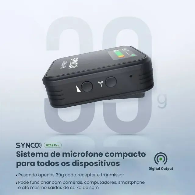 Microfone Lapela Sem Fio Synco G2 A2 - Foto 3
