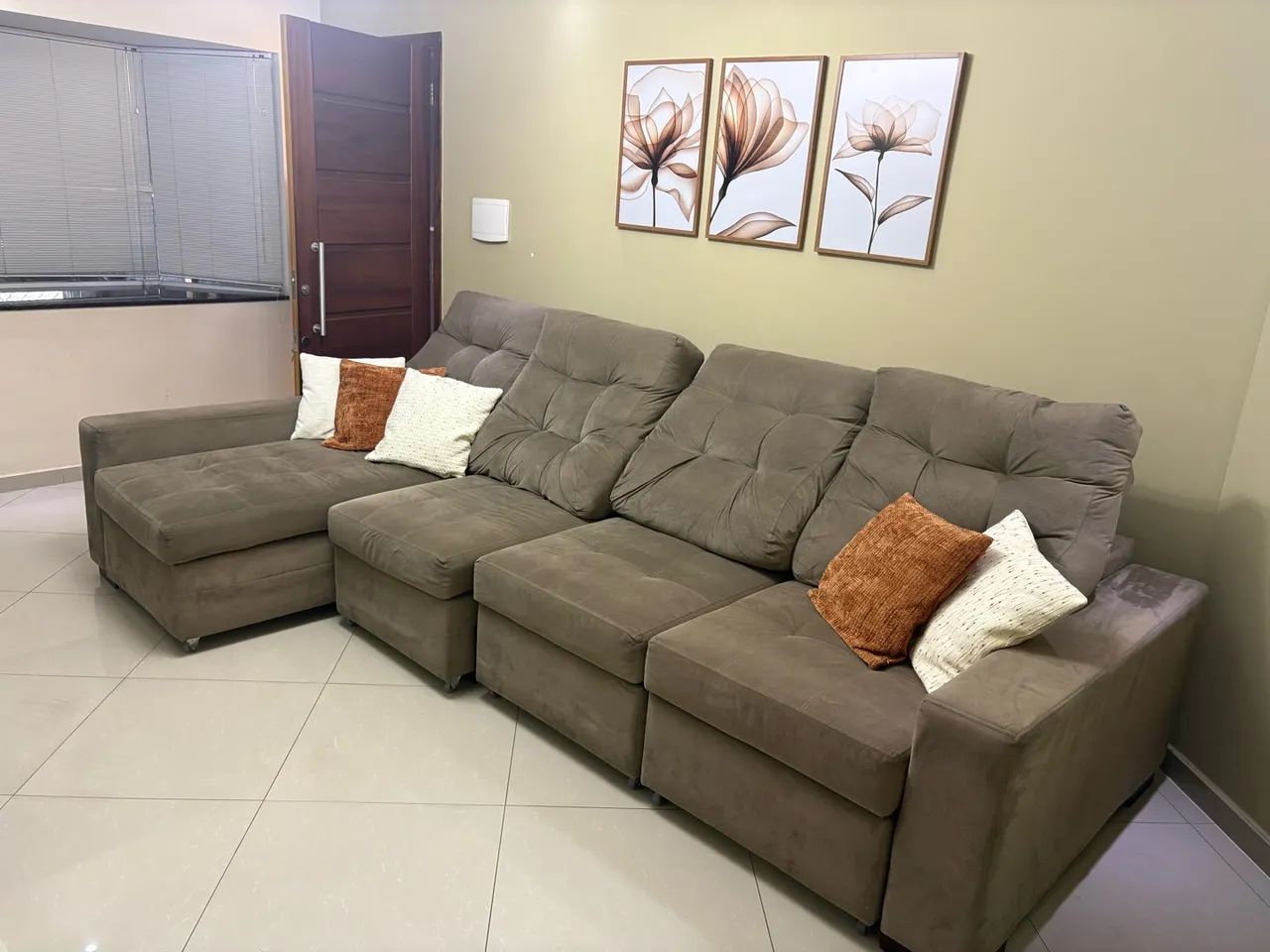 Sofá Grande 3,20m | Confortável e Conservado