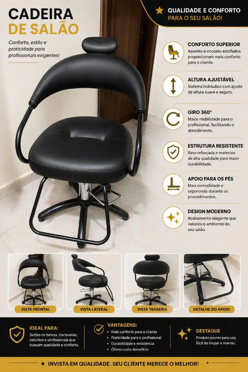 Cadeira de Salão Semi Nova