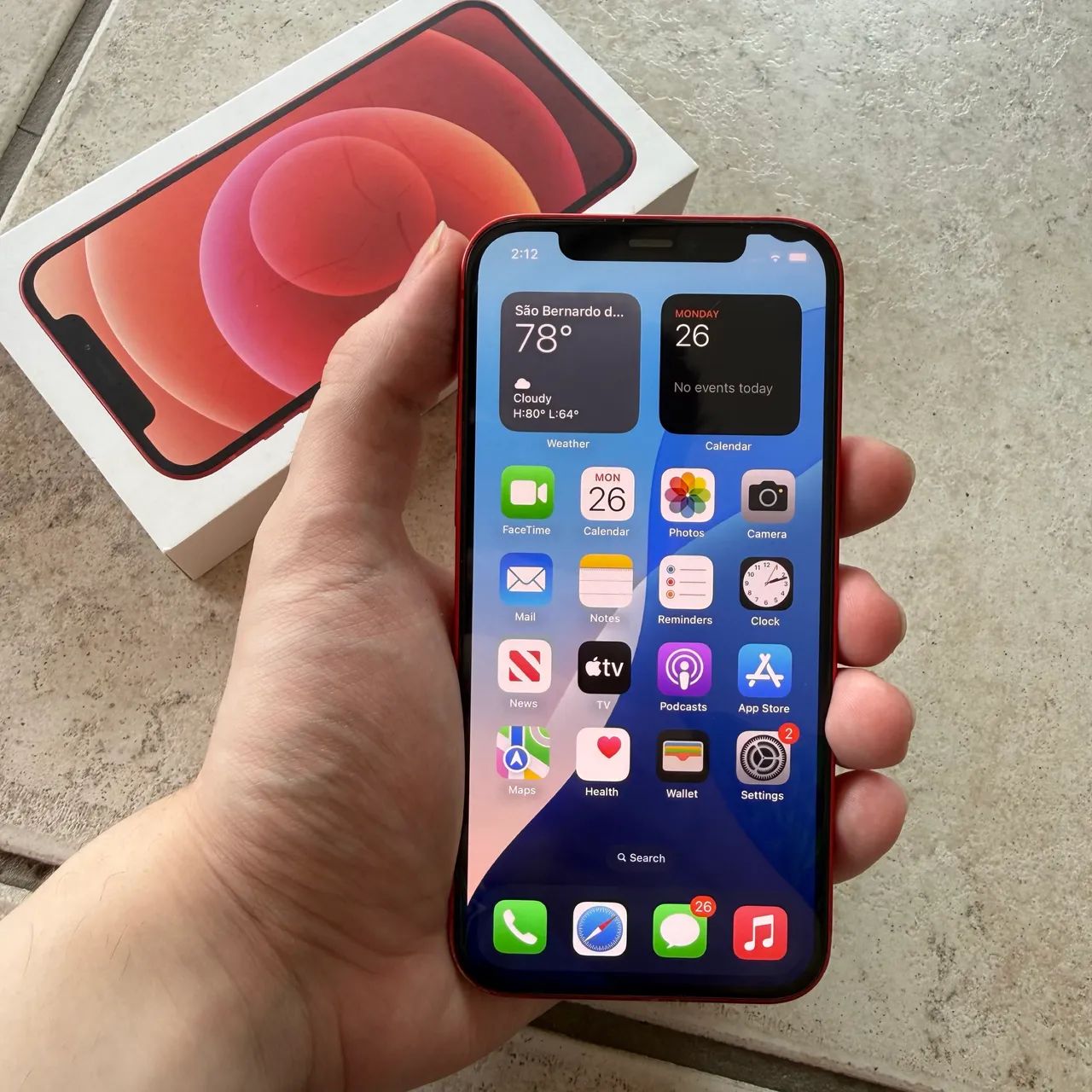 iPhone 12 RED 256GB LEIA DESCRIÇÃO - Celulares e Smartphones