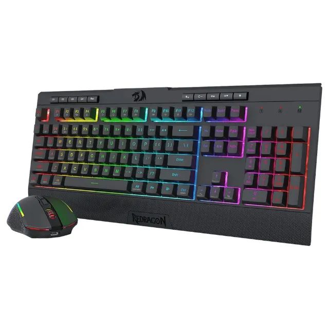 Kit Teclado e Mouse Gamer Redragron S151 Pro RGB Inglês - Foto 5