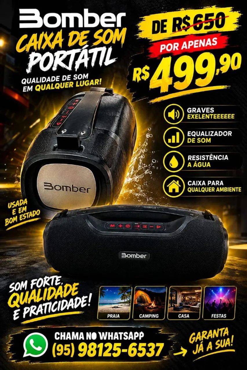 Caixa de som bomber 