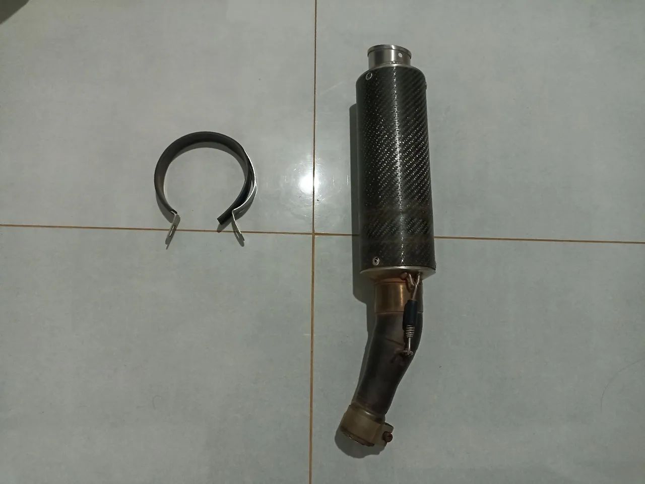 Escapamento esportivo Leo vince fibra de carbono  - Foto 3