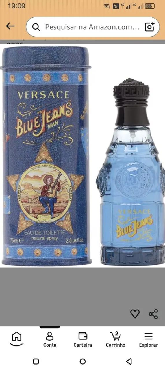 Perfume Versace Blue Jeans 75ml (EDT) 