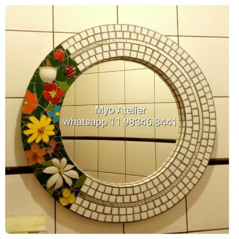 Espelho mosaico, banheiro, sala, sala de jantar, decoração - Foto 4