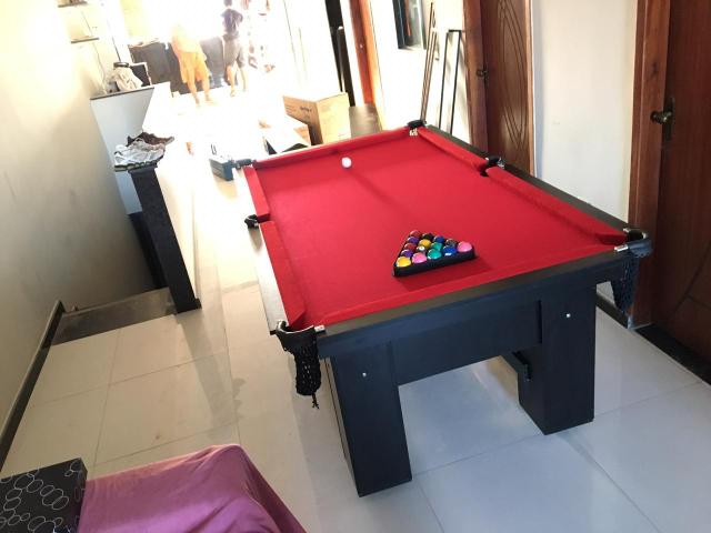 Mesa de Bilhar Tecido Vermelho TX Cor Preto Modelo JTU6321 - Foto 6