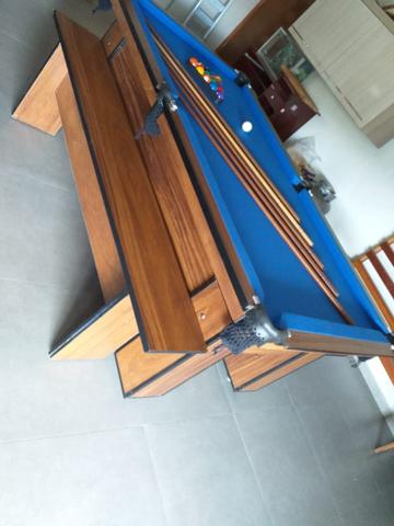 Mesa de Sinuca Maciça Tecido Azul Modelo MAG4456 - Foto 5