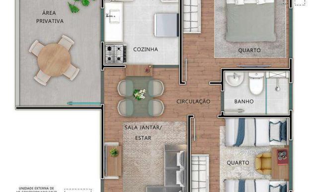 Residencial Mirante dos Pássaros - Apartamento de 2 quartos em Itaquaquecetuba, SP - ID393 - Foto 8