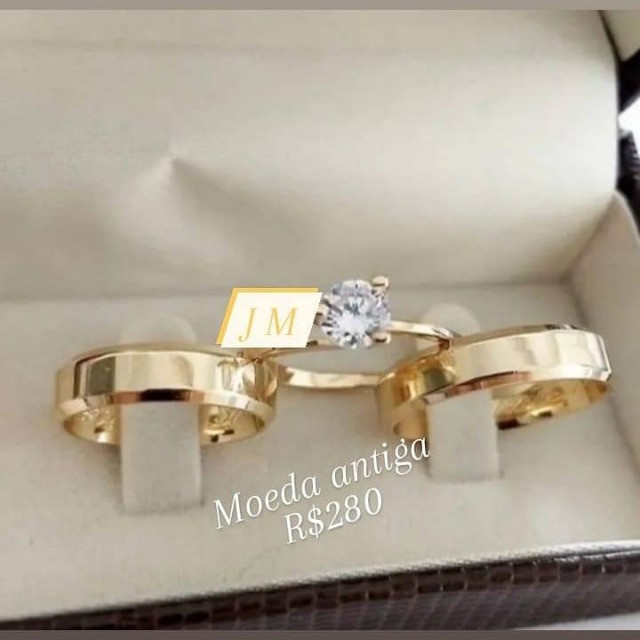 Aliança em moeda antiga - Foto 2