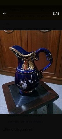 JARRA ANFORA ANTIGA PORCELANA 