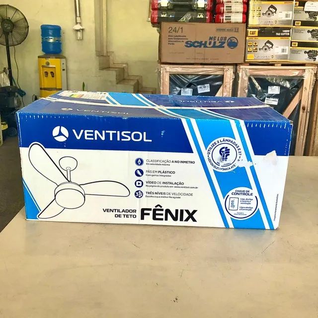Ventilador de Teto Fenix 3p Branco Premium 127V 