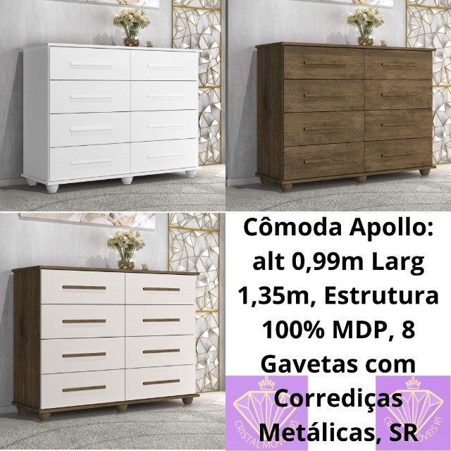 Cômoda Apollo 8G Branco SR