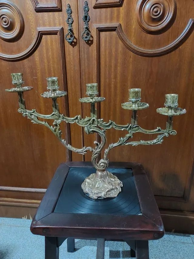 CANDELABRO ANTIGO IMPÉRIO EM BRONZE  - Foto 4