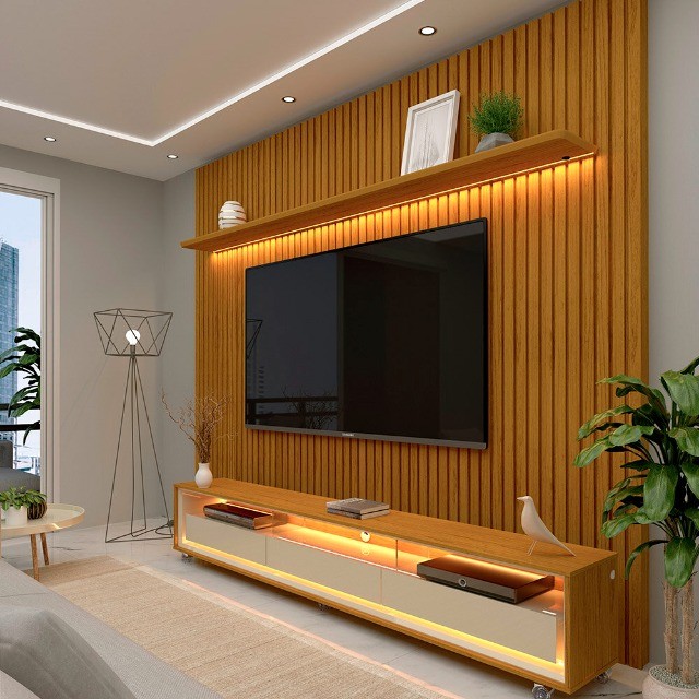Painel Nobre Ripado + Rack TVs até 85 - Foto 2