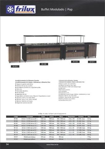Buffet Frio Self Service - 6GNs ou 12 de 1/2 com pista