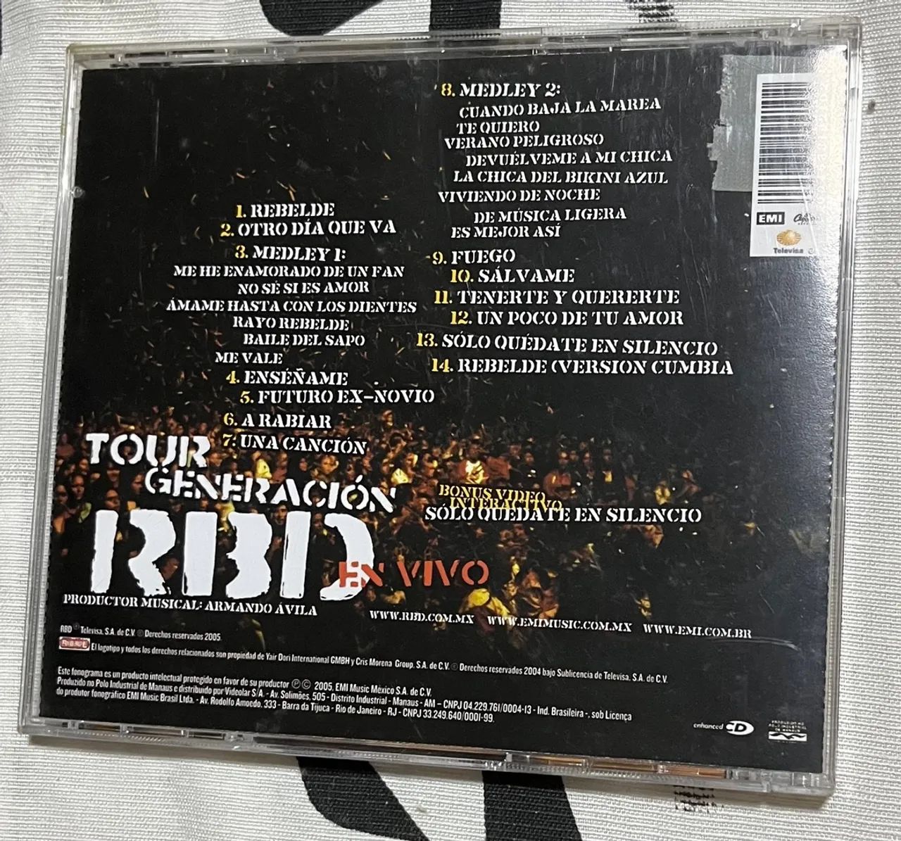 CD RBD Tour Generación RBD En Vivo - Foto 2