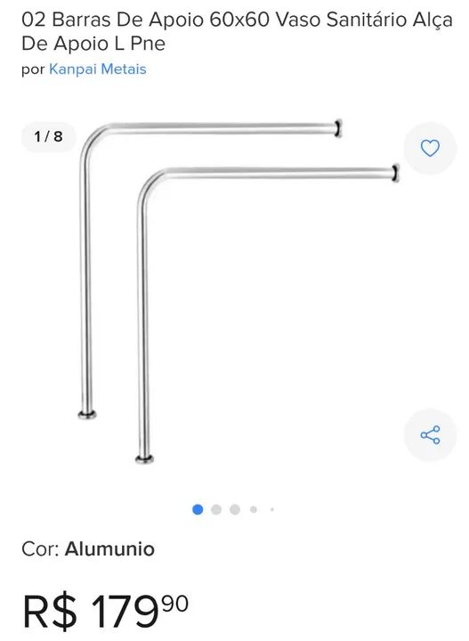 Barra de apoio para vaso - Foto 3