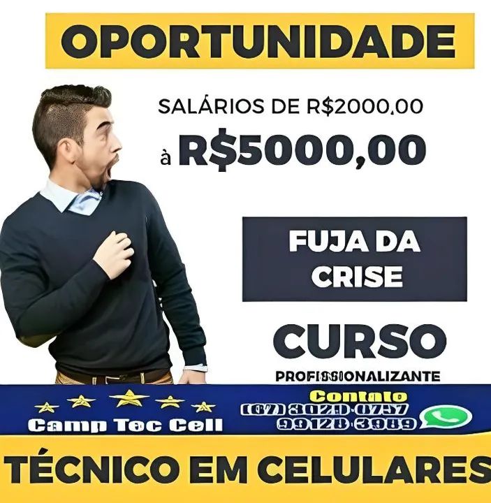 Curso Profissionalizante de Técnico em Celulares - Fuja da Crise!
