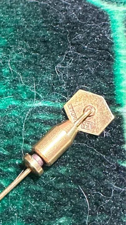 Alfinete raro gravata banco economico ouro  - Foto 2