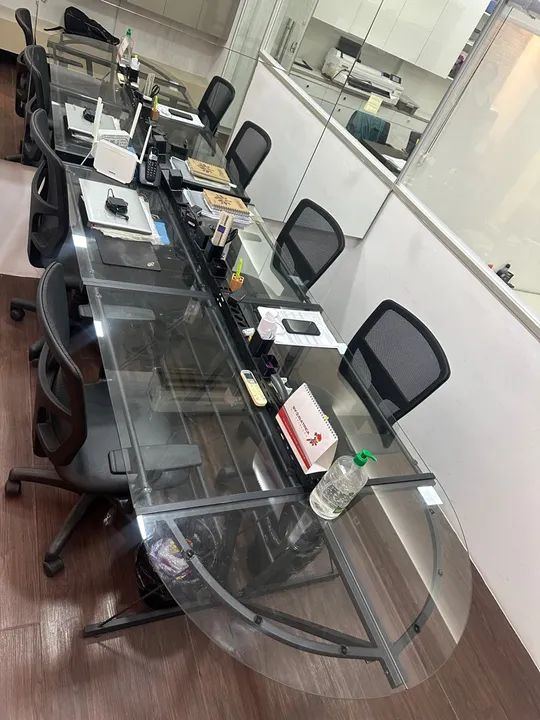 MESA DE VIDRO TOK STOK 