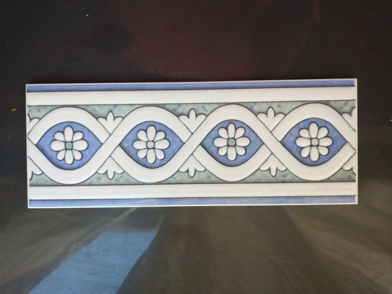 Azulejo Faixa decorada INCEPA Festone URAL ANIL-A 12,5x33cm 