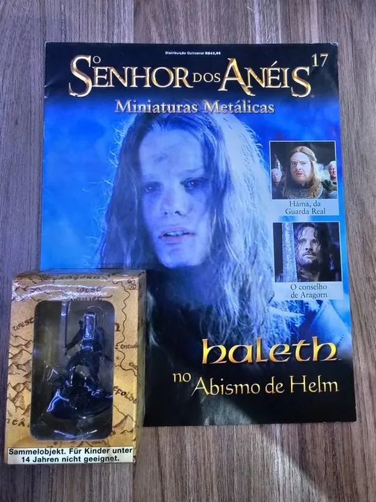 Miniatura Haleth 17 Senhor dos Aneis Eaglemoss na caixa com revista