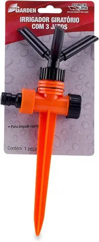 Irrigador de Jardim Giratório Com 3 Jatos - Forceline