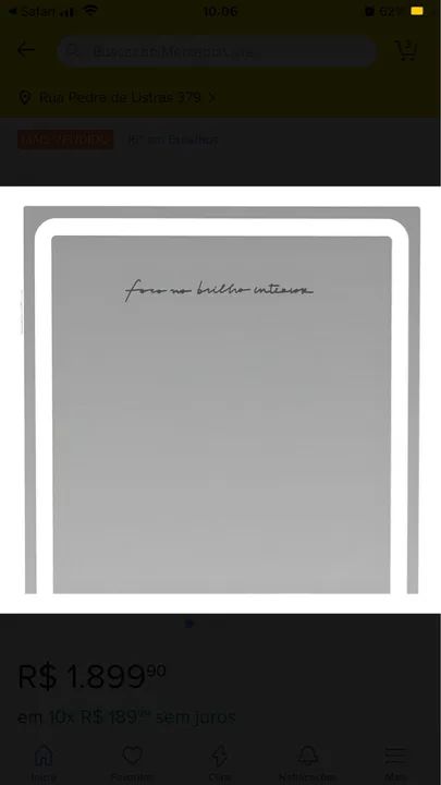 Espelho Decorativo com moldura, 1,89m de altura, Novo! - Foto 3