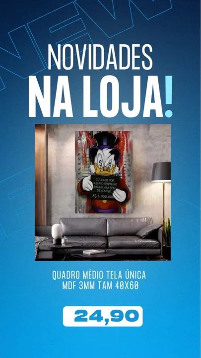 QUADRO TIO PATINHAS 40x60