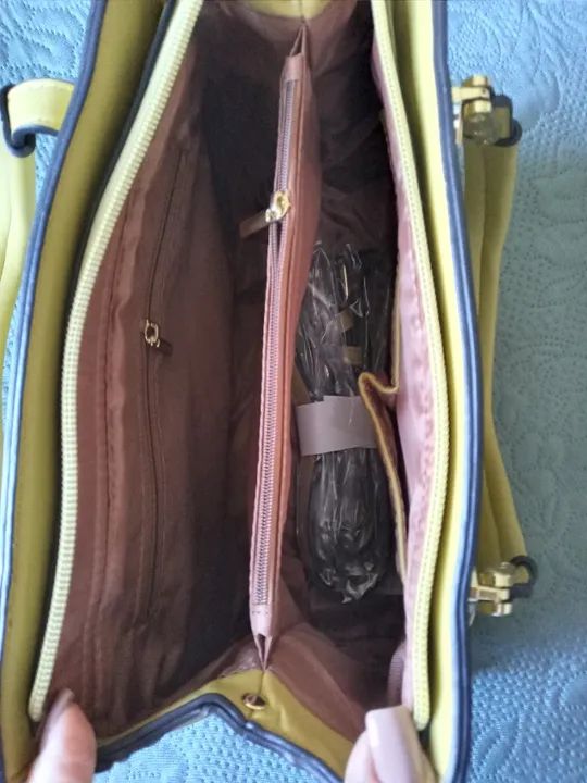 Bolsa de mão ou ombro  2 compartimentos  Pavão de Ouro - Foto 5
