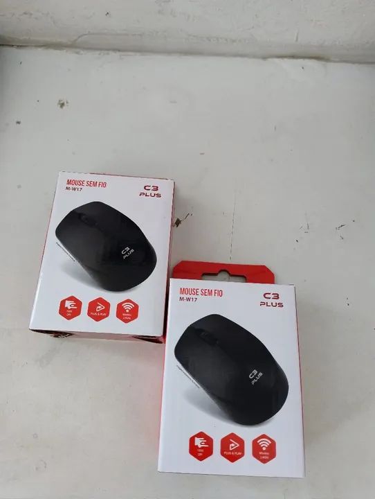 Mouse Sem Fio C3 Plus M-W17 - Novo - Foto 2