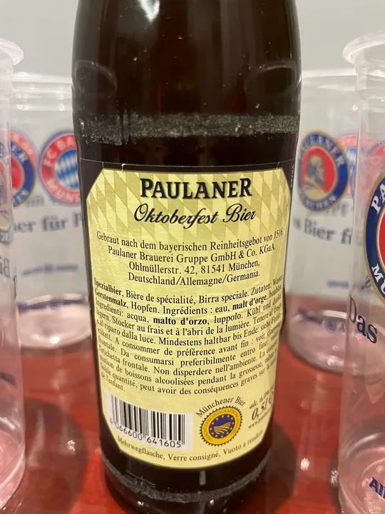 Copo Paulaner e Bayern de Munique + Ceveja Paulaner  - Foto 3