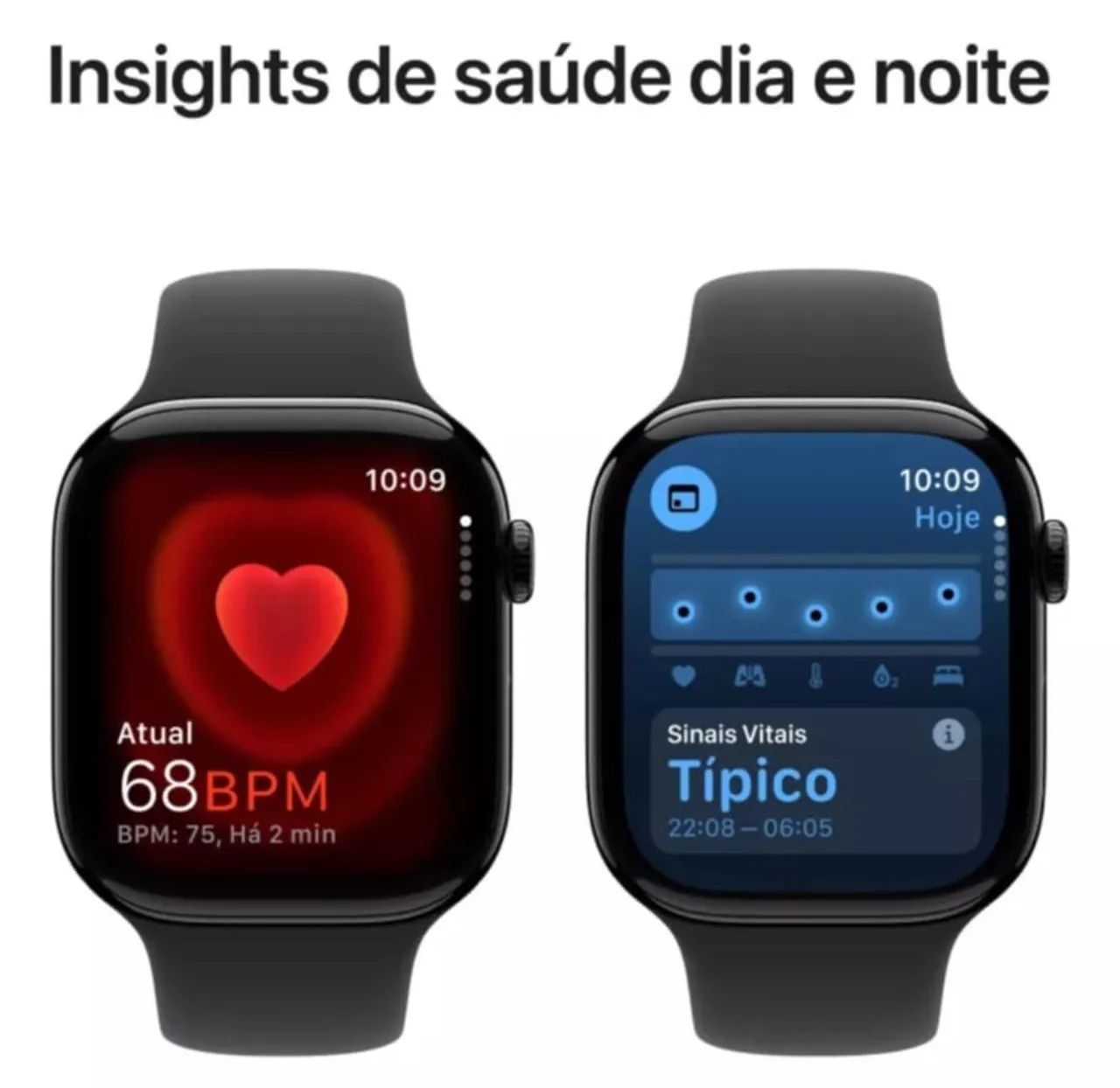 Apple Watch Series 10 GPS 46 mm caixa de alumínio e pulseira esportiva, preta  - Foto 4