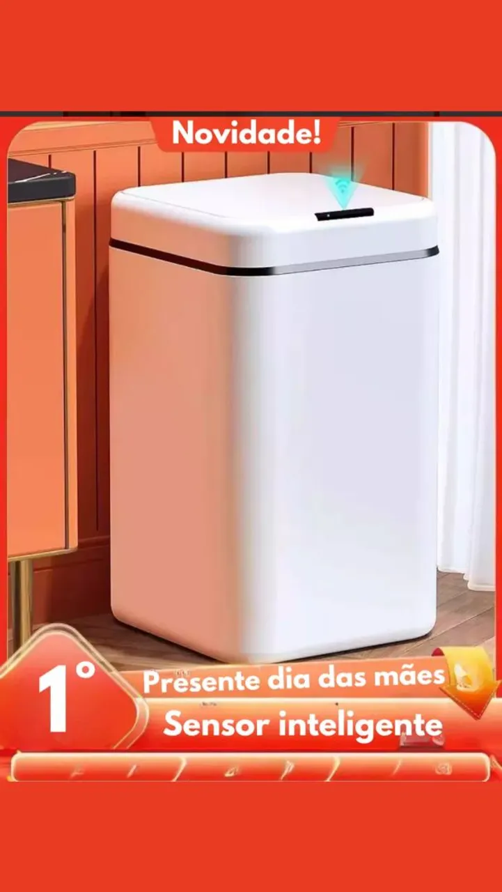 Lixeira Inteligente com Sensor - Novidade!