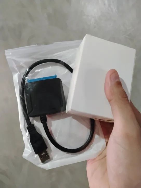 Cabo Adaptador SATA para USB 3.0 para 3,5" / 2,5" SSD HDD SATA III + Fonte de Alimentação  - Foto 5