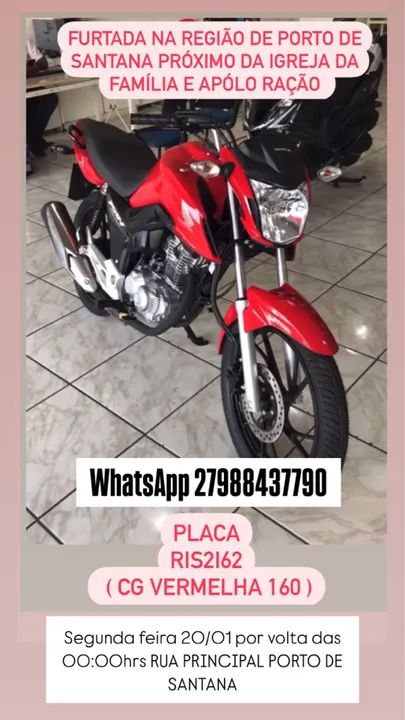 CG 160 Vermelha - FURTADA
