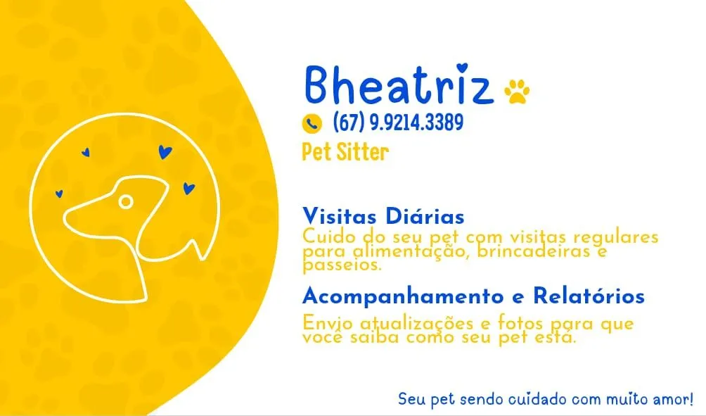 Pet Sitter - Babá de Pet - Cuidando do seu pet com amor!