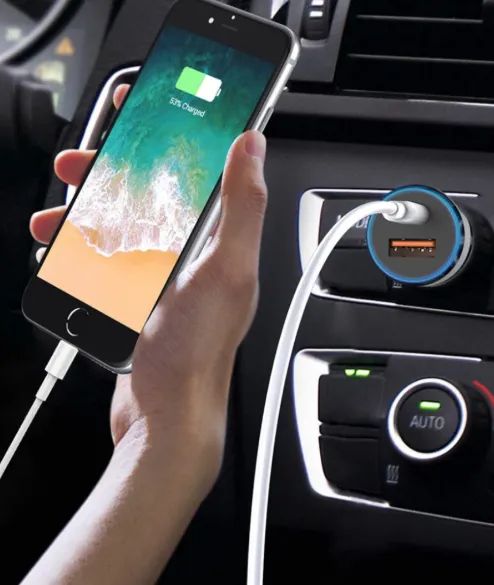 CARREGADOR VEICULAR 12/24V 1 USB 1 USB TIPO-C PD 48W LELONG LE-536 - Foto 4