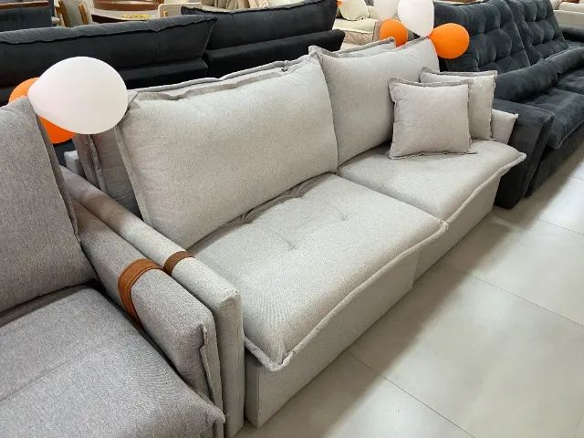 Sofá Zero Caixa em Linho com Molas Ensacadas - Conforto e Qualidade! 