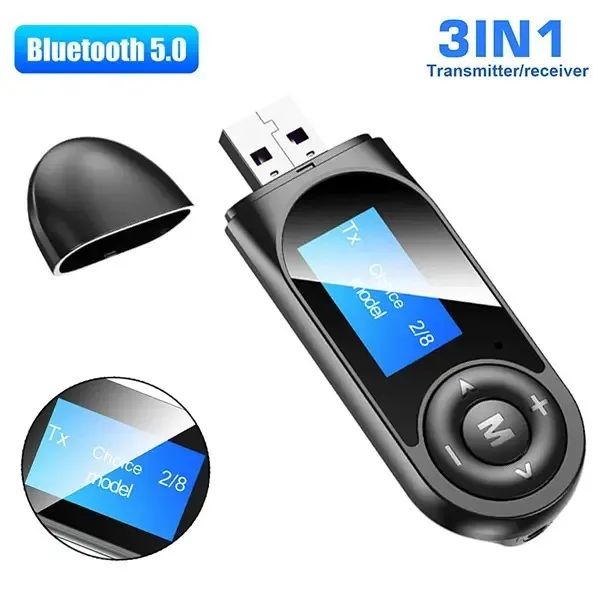 Adaptador Receptor Transmissor Bluetooth Visível Com Display - Foto 2