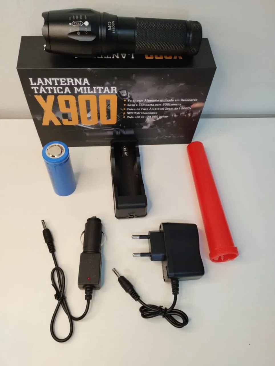 Lanterna Tática Militar X900 - 800 Lumens