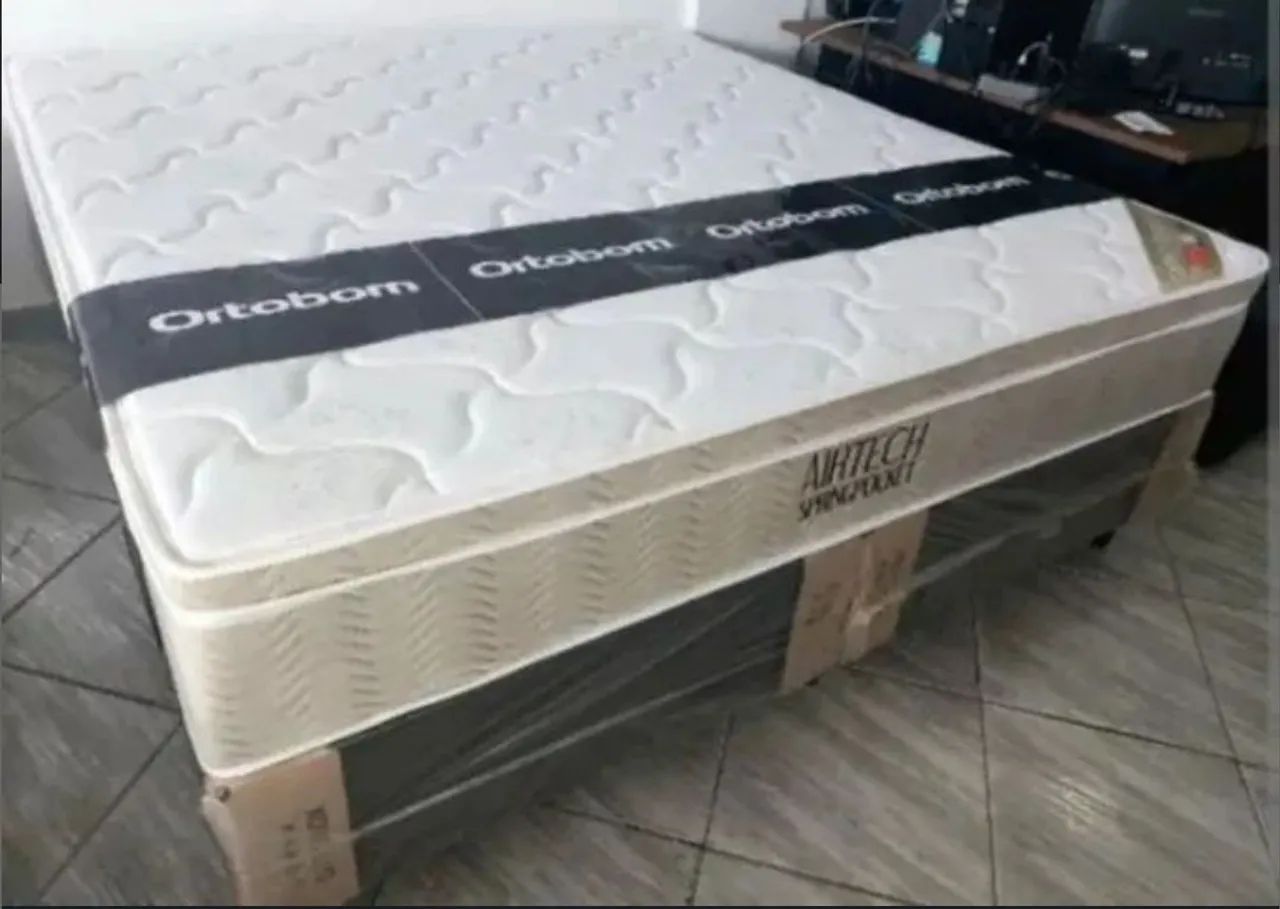 Cama box Queen size Ortobom molas pockete ensacadas 