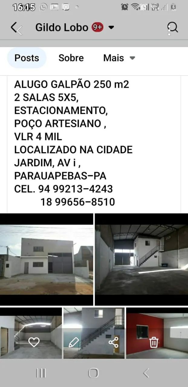 ALUGO PRÉDIO COMERCIAL 250 M2 C/2 SALAS 5X5 M/POÇO ARTES. E EST.