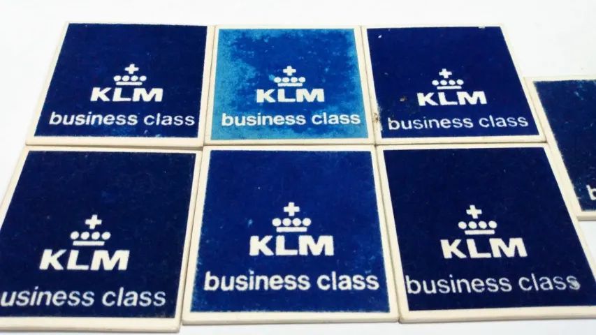 Mini azulejo holandês cerâmica  KLM Business Class decoração antiguidade coleção - Foto 3