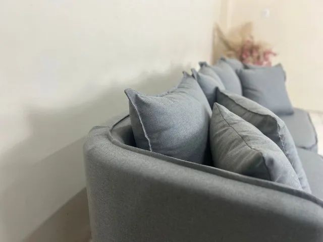 Sofá Opel 2 Lugares com Chaise Tecido Linho 180cm- Produto Novo Entrega Rápida - Foto 4