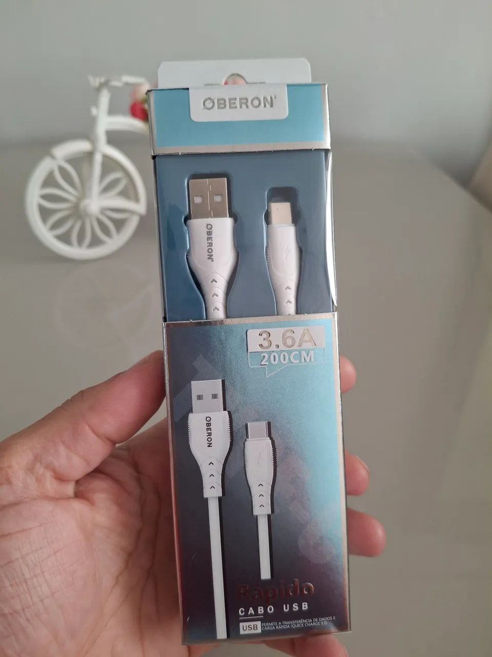 Cabo USB Oberon para Celular - Carregamento Rápido - Foto 2